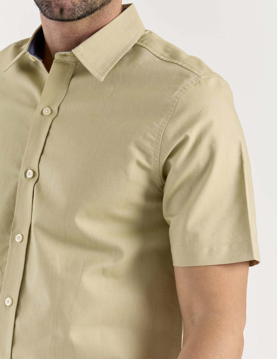 Camisa casual de algodón manga corta para hombre 5