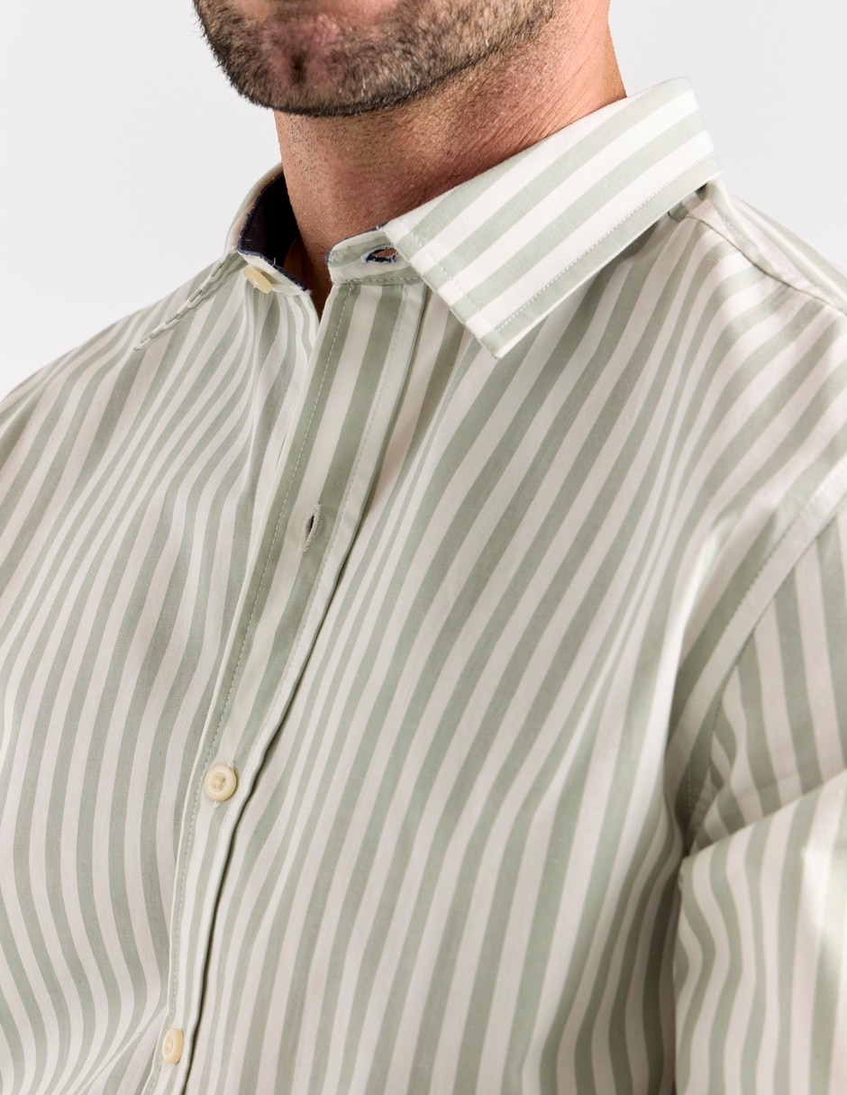 Camisa de algodón manga larga para hombre 4