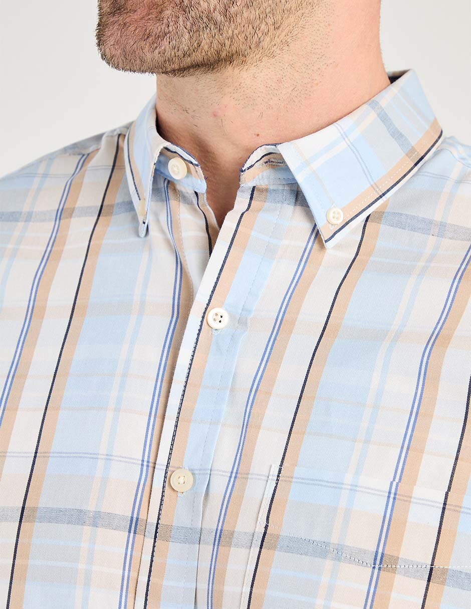 Camisa casual manga larga para hombre 5