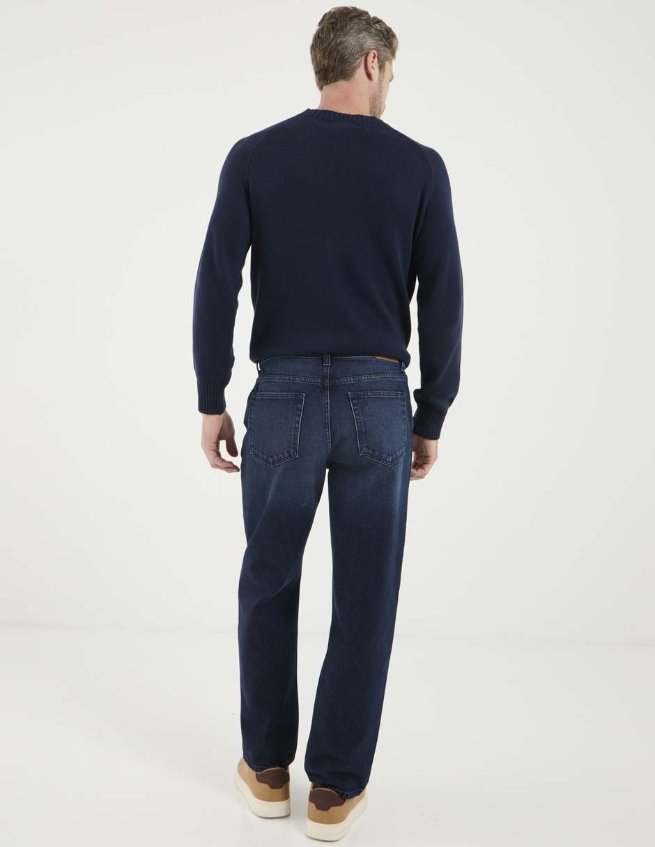 Jeans straight deslavado para hombre 2