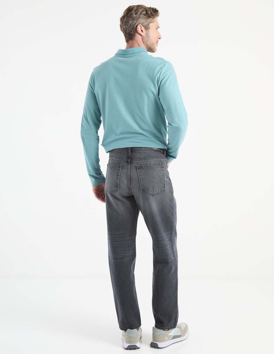 Jeans straight lavado obscuro para hombre 2
