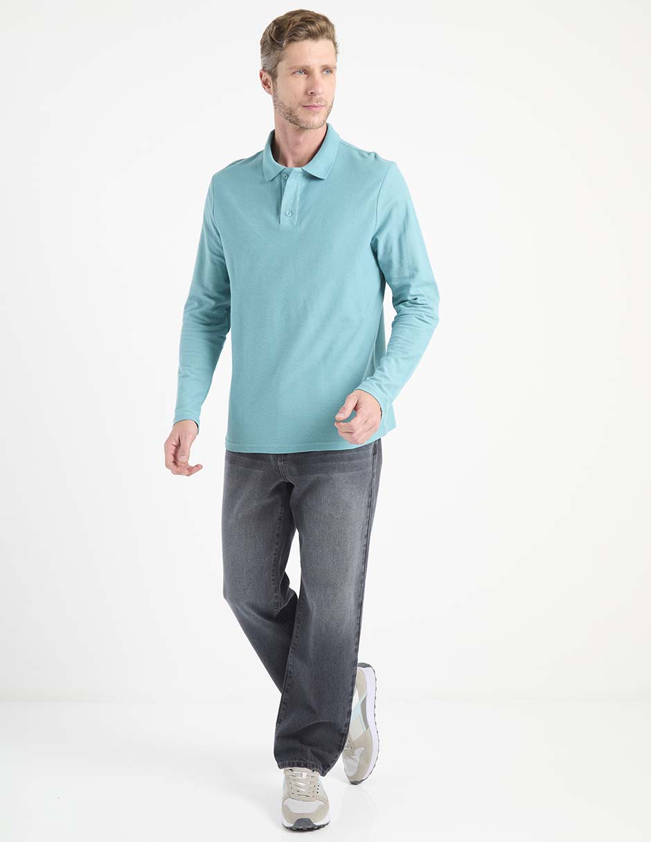 Jeans straight lavado obscuro para hombre 3