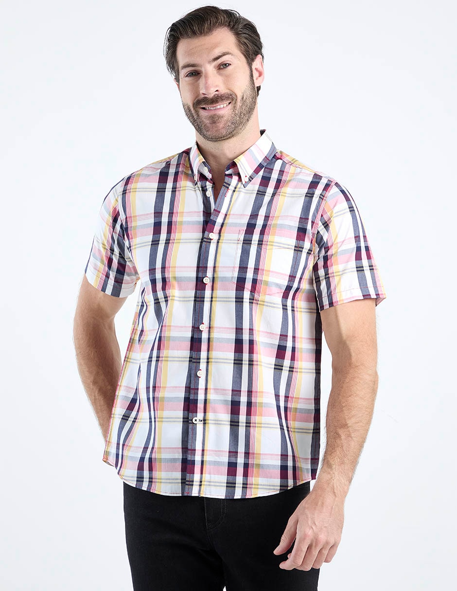 Camisa casual de algodón manga corta para hombre Camisa casual de algodón manga corta para hombre