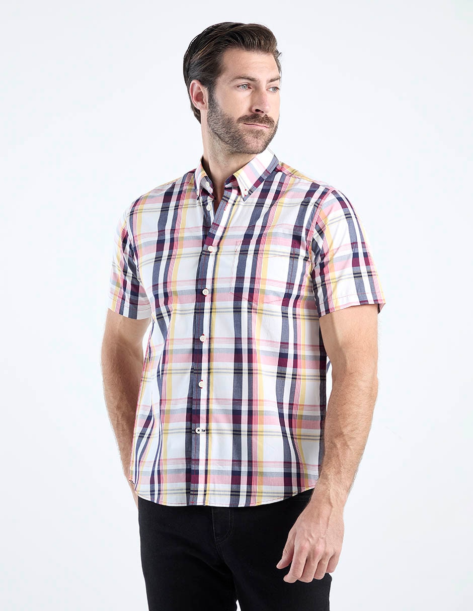 Camisa casual de algodón manga corta para hombre 2