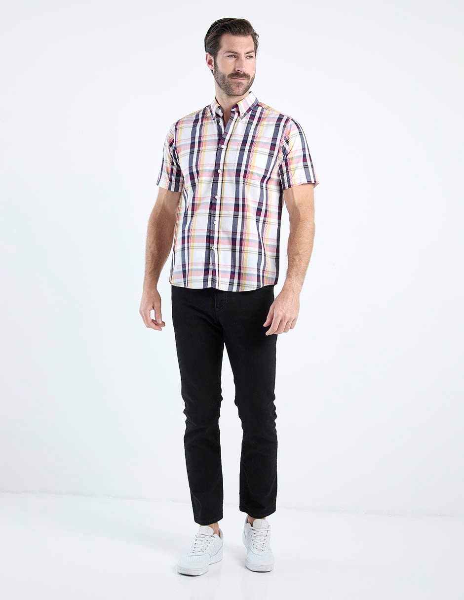 Camisa casual de algodón manga corta para hombre 3