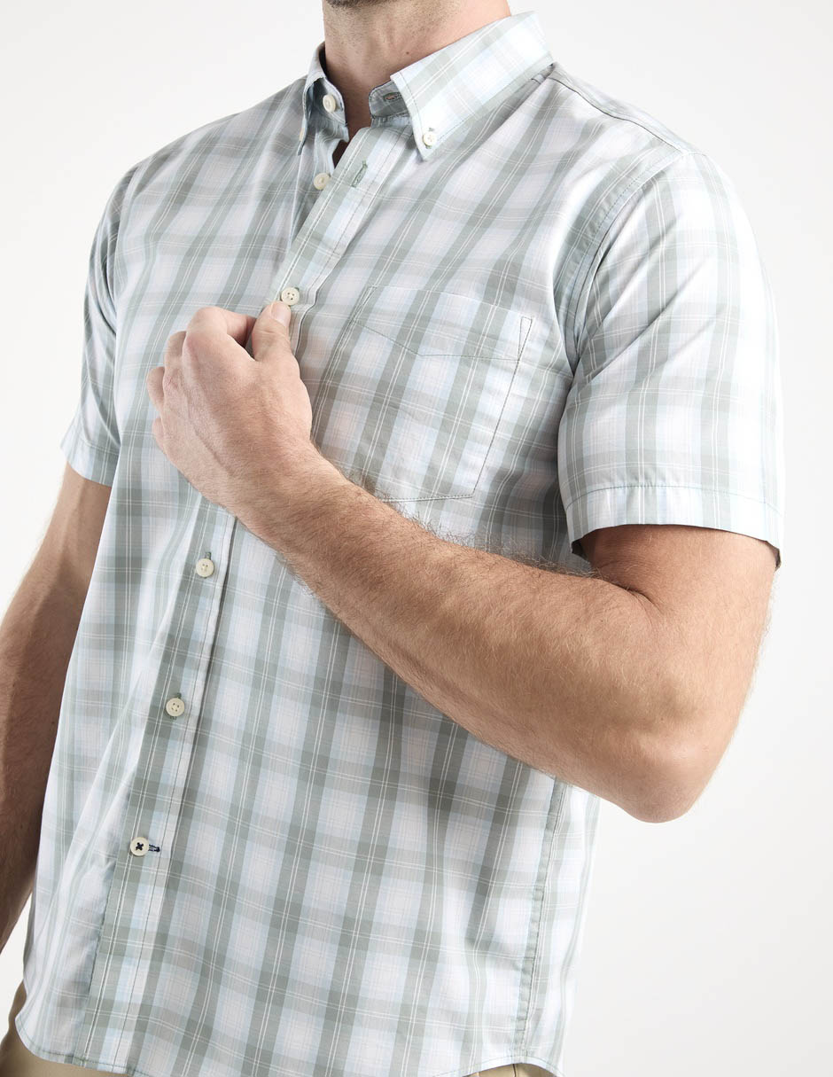 Camisa casual de algodón manga corta para hombre 4