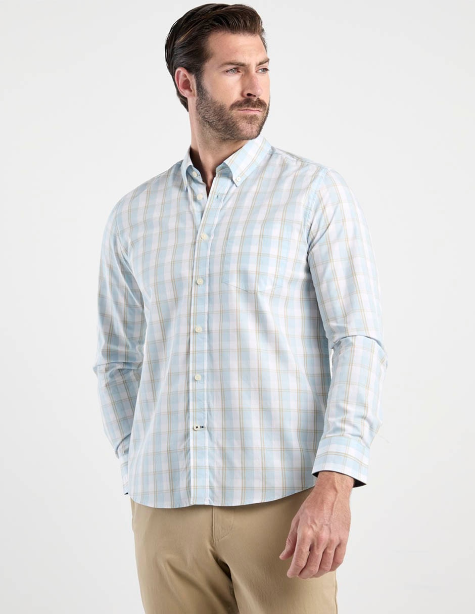 Camisa casual de algodón manga larga para hombre 2