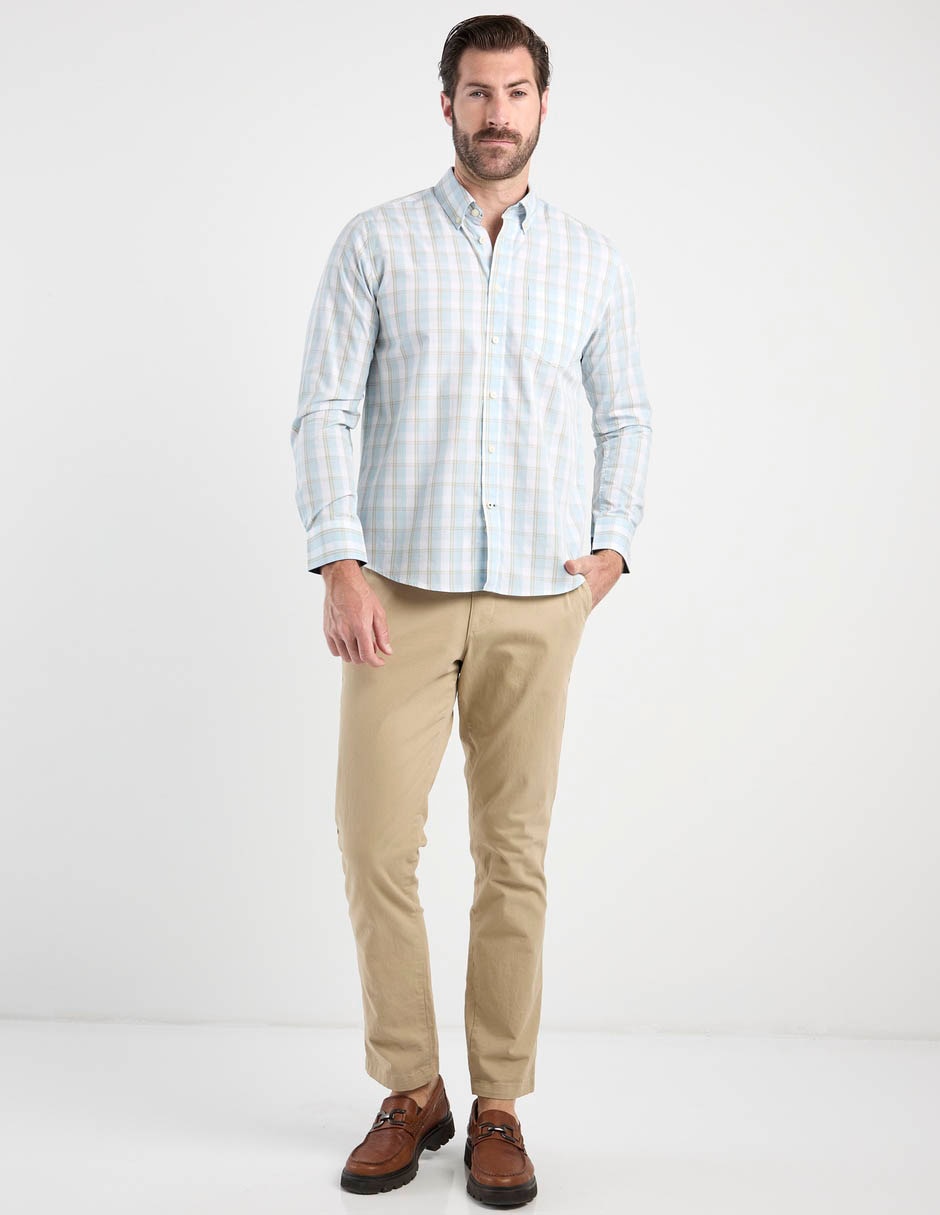 Camisa casual de algodón manga larga para hombre 3