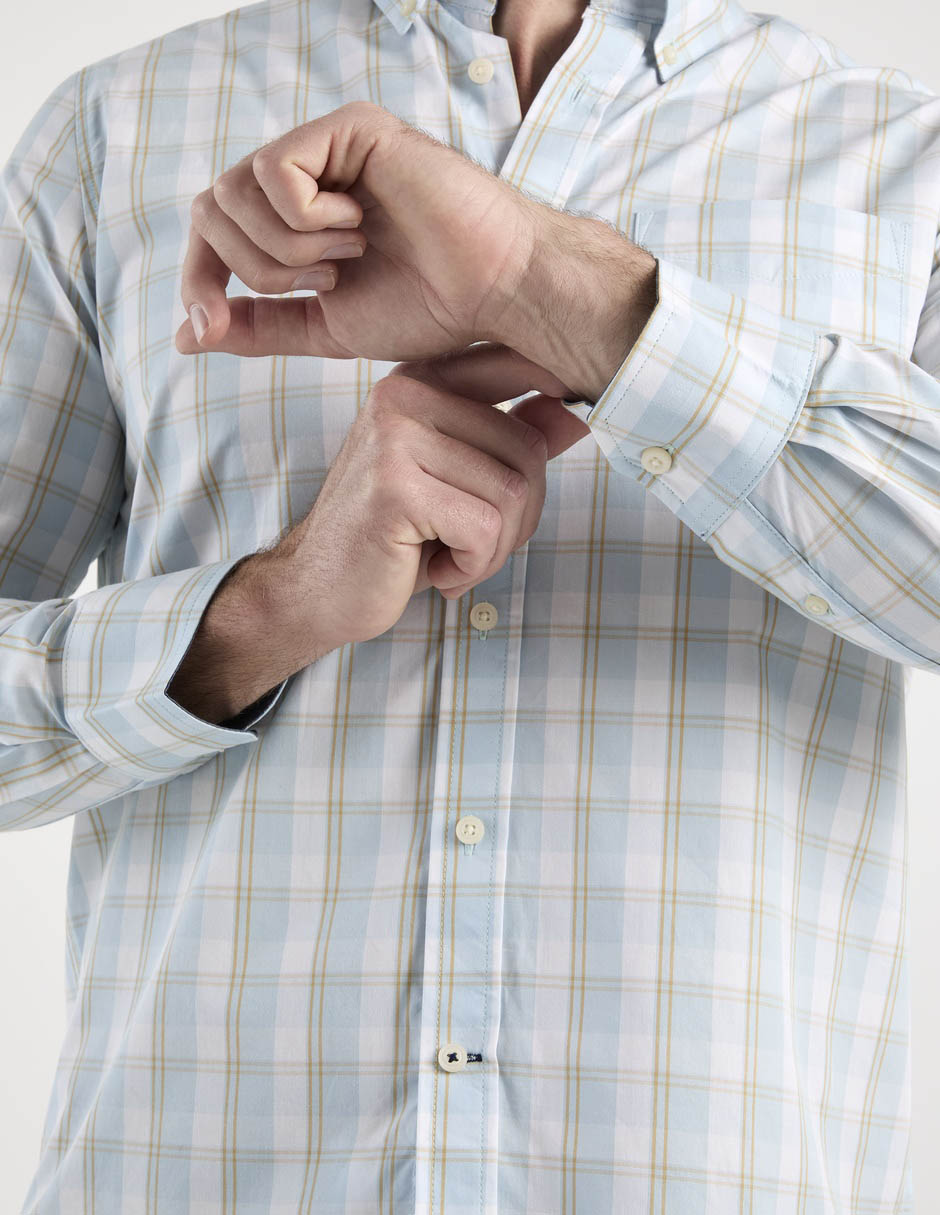 Camisa casual de algodón manga larga para hombre 5