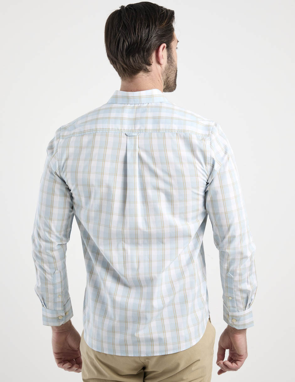 Camisa casual de algodón manga larga para hombre 6