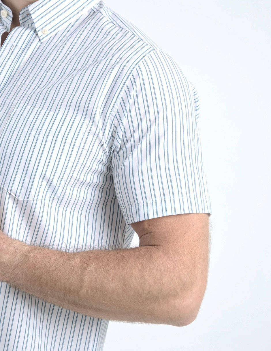 Camisa casual de algodón manga corta para hombre 5