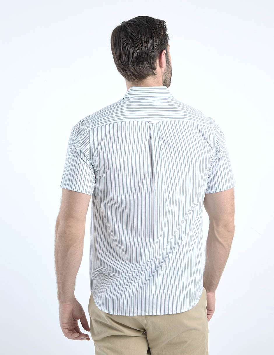 Camisa casual de algodón manga corta para hombre 6