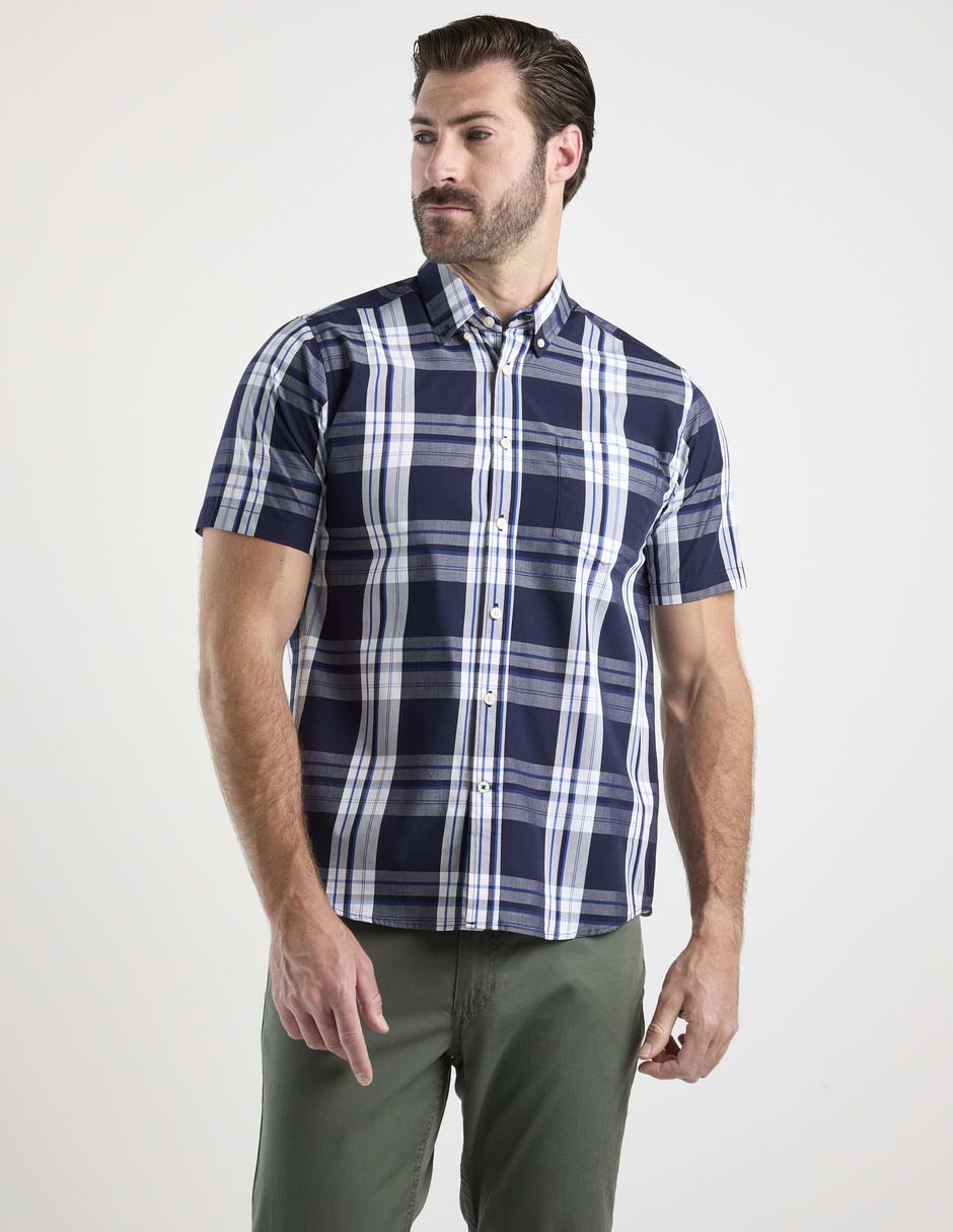 Camisa casual de algodón manga corta para hombre 2