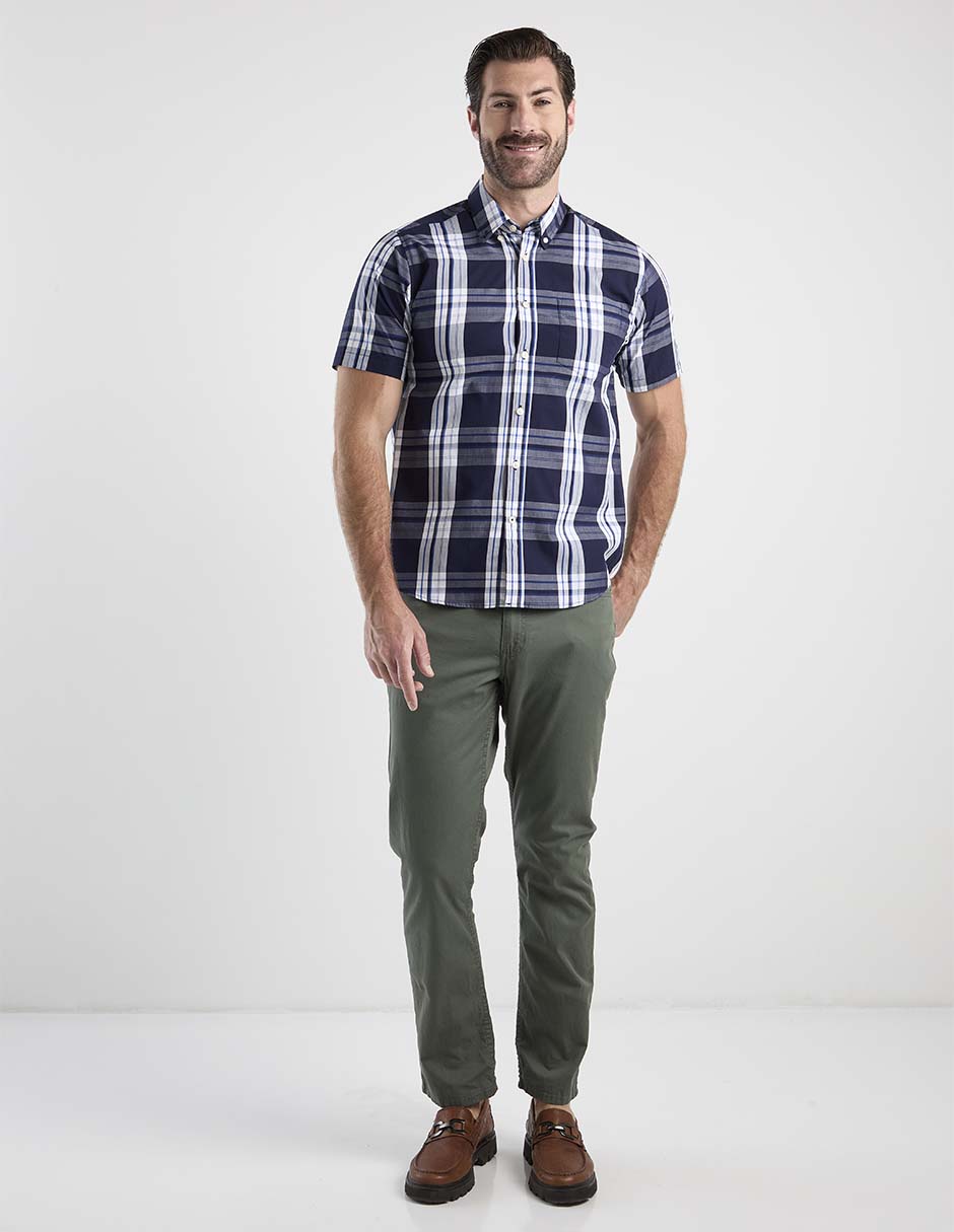 Camisa casual de algodón manga corta para hombre 3