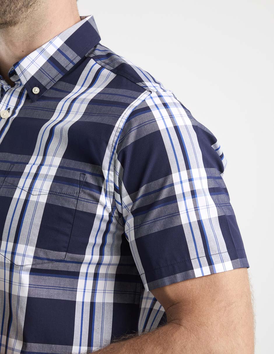 Camisa casual de algodón manga corta para hombre 5