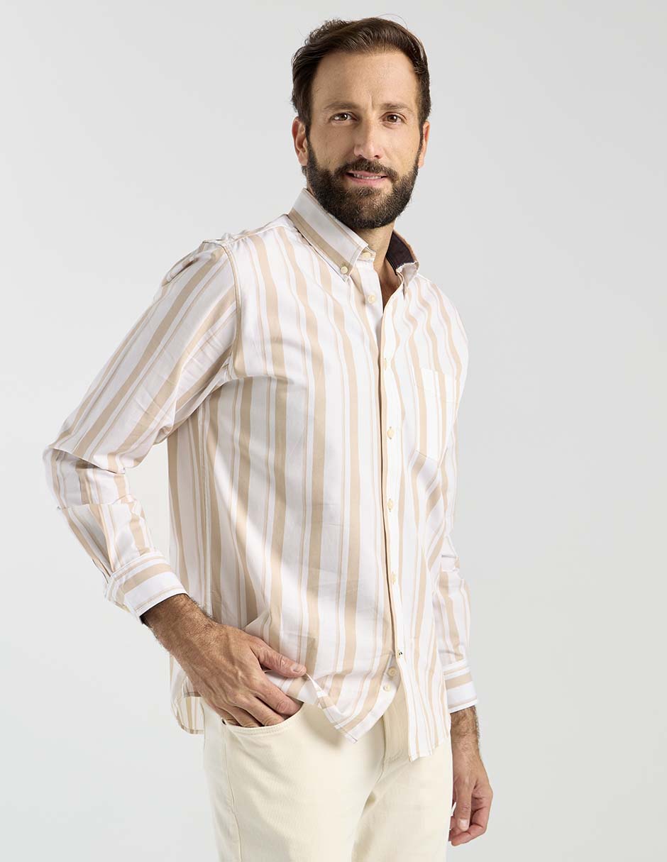 Camisa casual manga larga para hombre 7