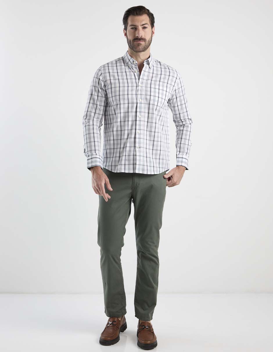 Camisa casual de algodón manga larga para hombre 3