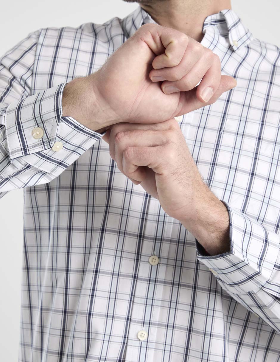 Camisa casual de algodón manga larga para hombre 5