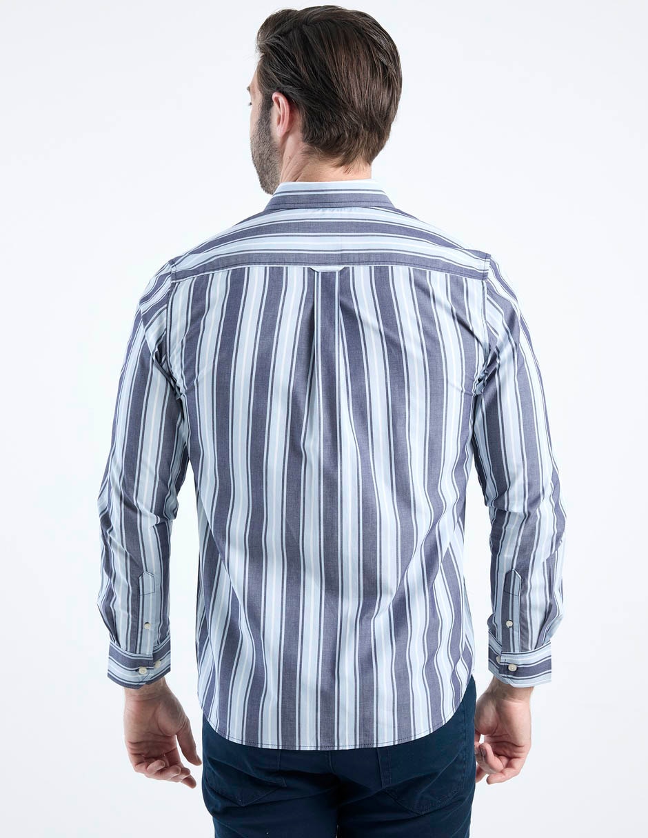 Camisa casual de algodón manga larga para hombre 6