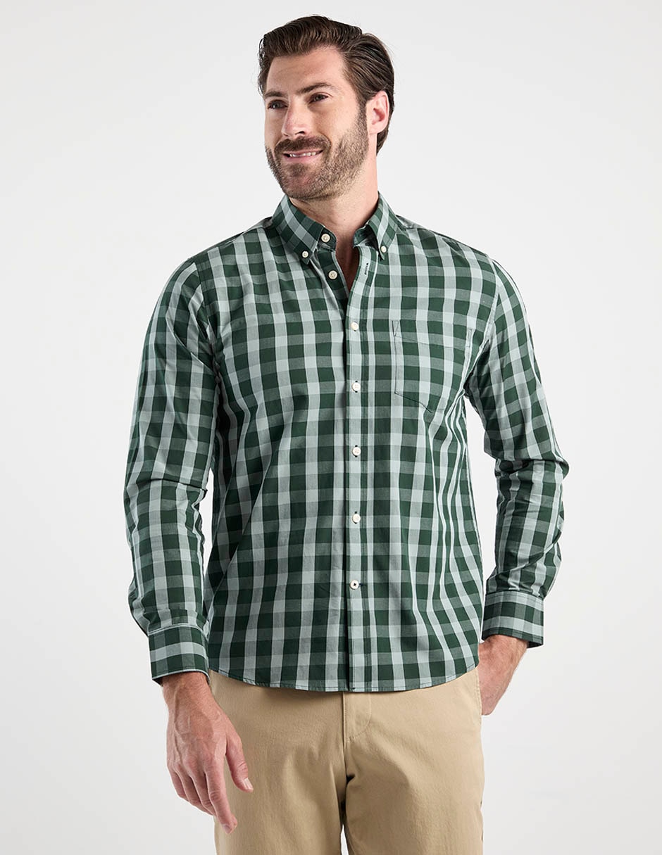 Camisa casual de algodón manga larga para hombre 2