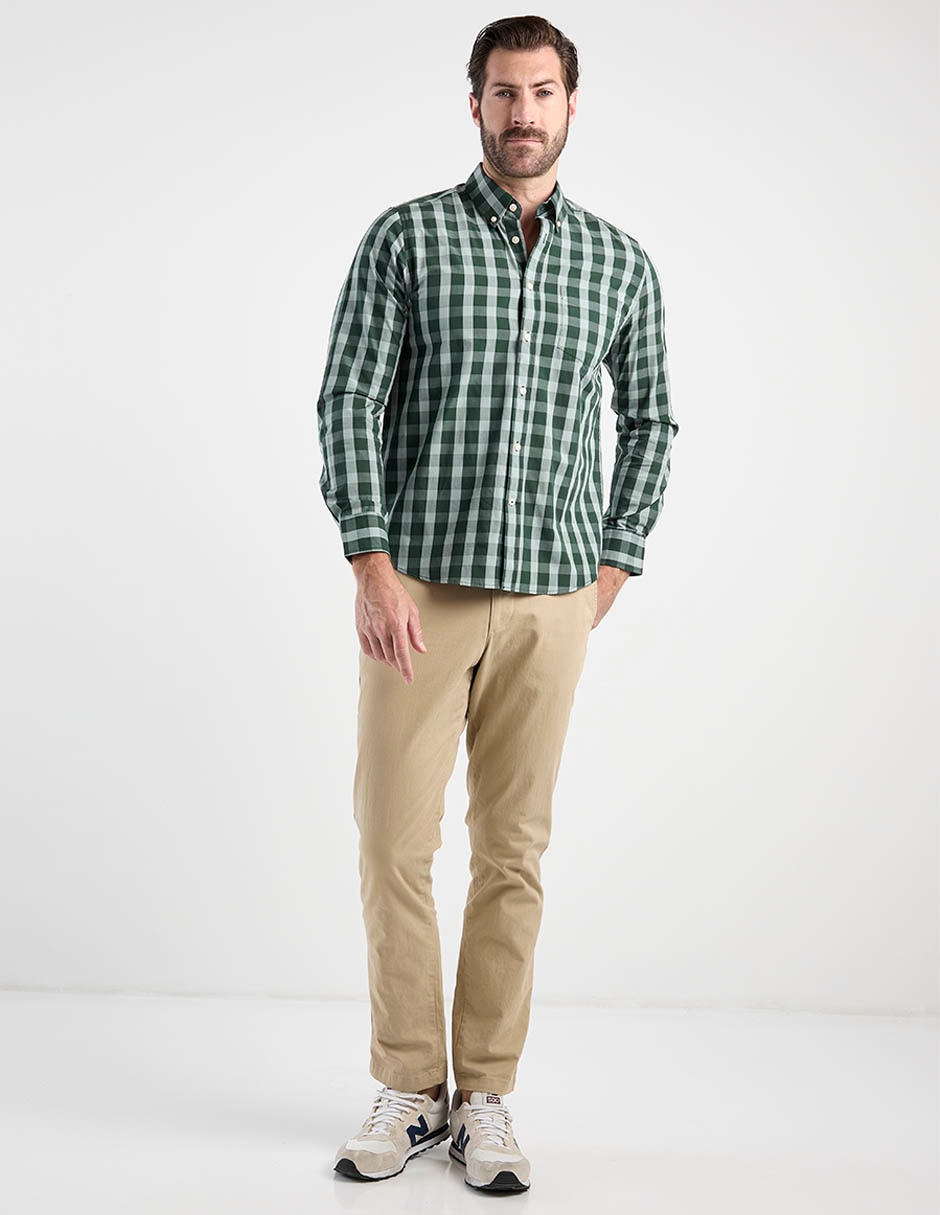 Camisa casual de algodón manga larga para hombre 3