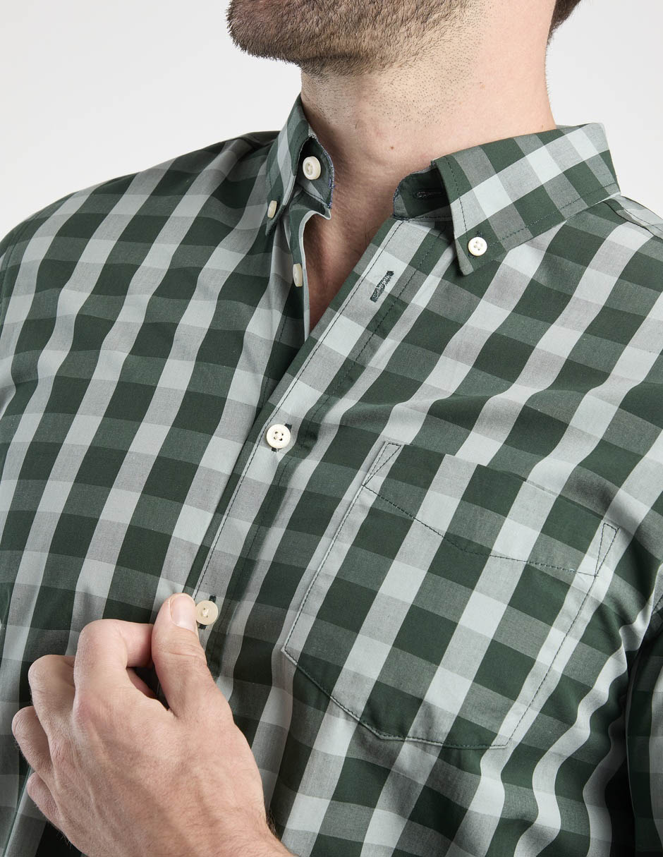 Camisa casual de algodón manga larga para hombre 4