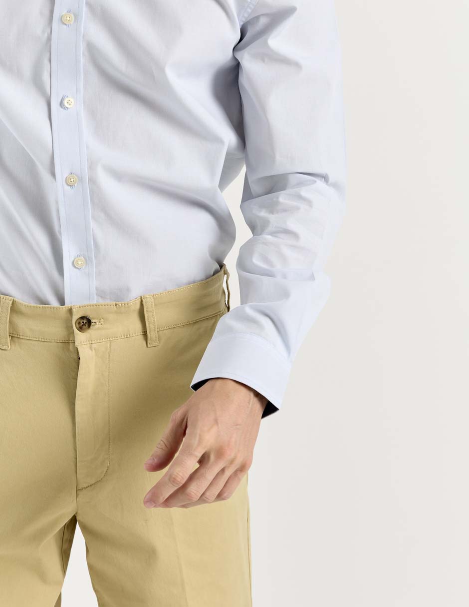 Camisa casual de algodón manga larga para hombre 5