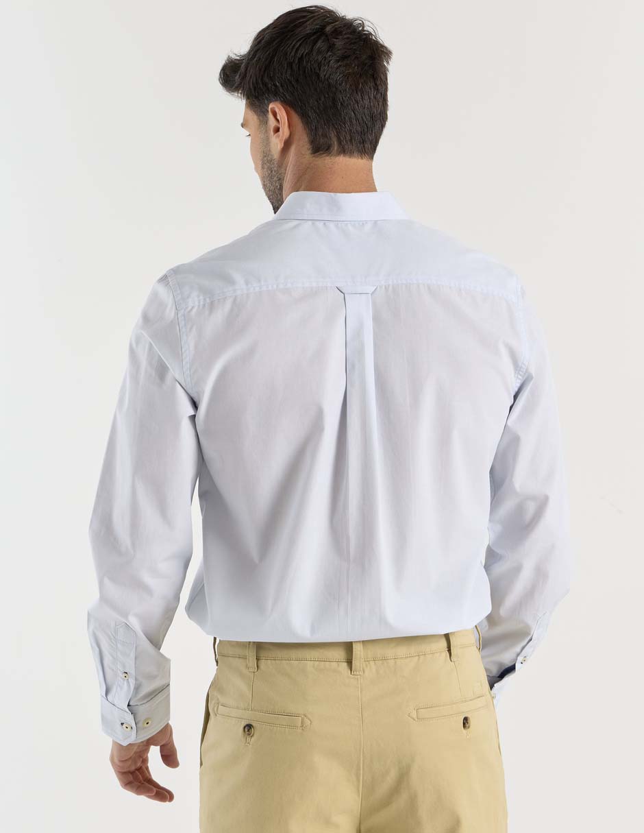 Camisa casual de algodón manga larga para hombre 6