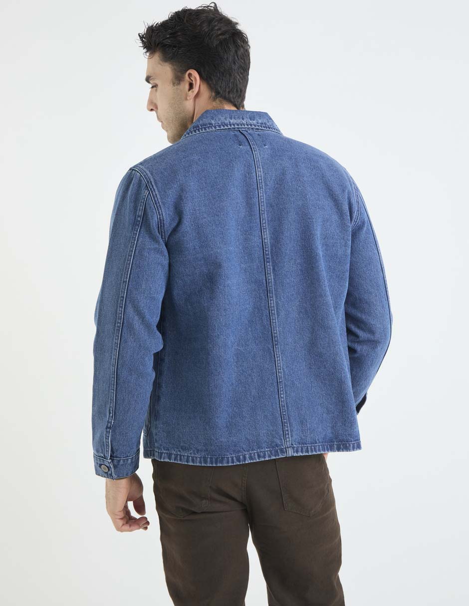 Sobrecamisa casual de algodón manga larga para hombre 2