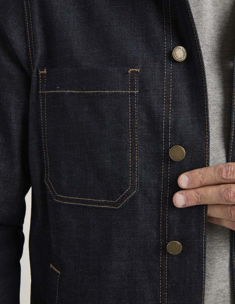 Sobrecamisa casual manga larga para hombre 4