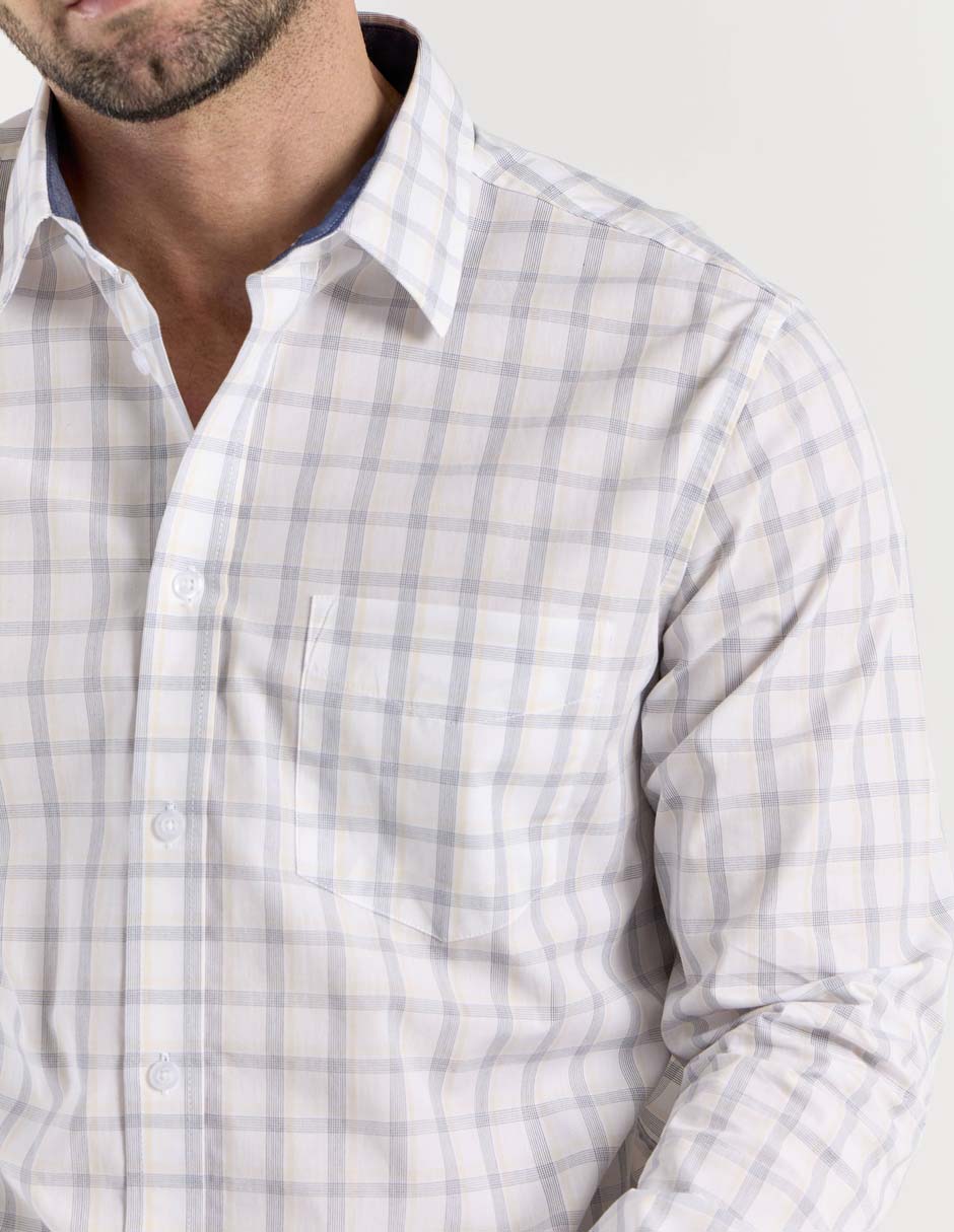 Camisa casual manga larga para hombre 4