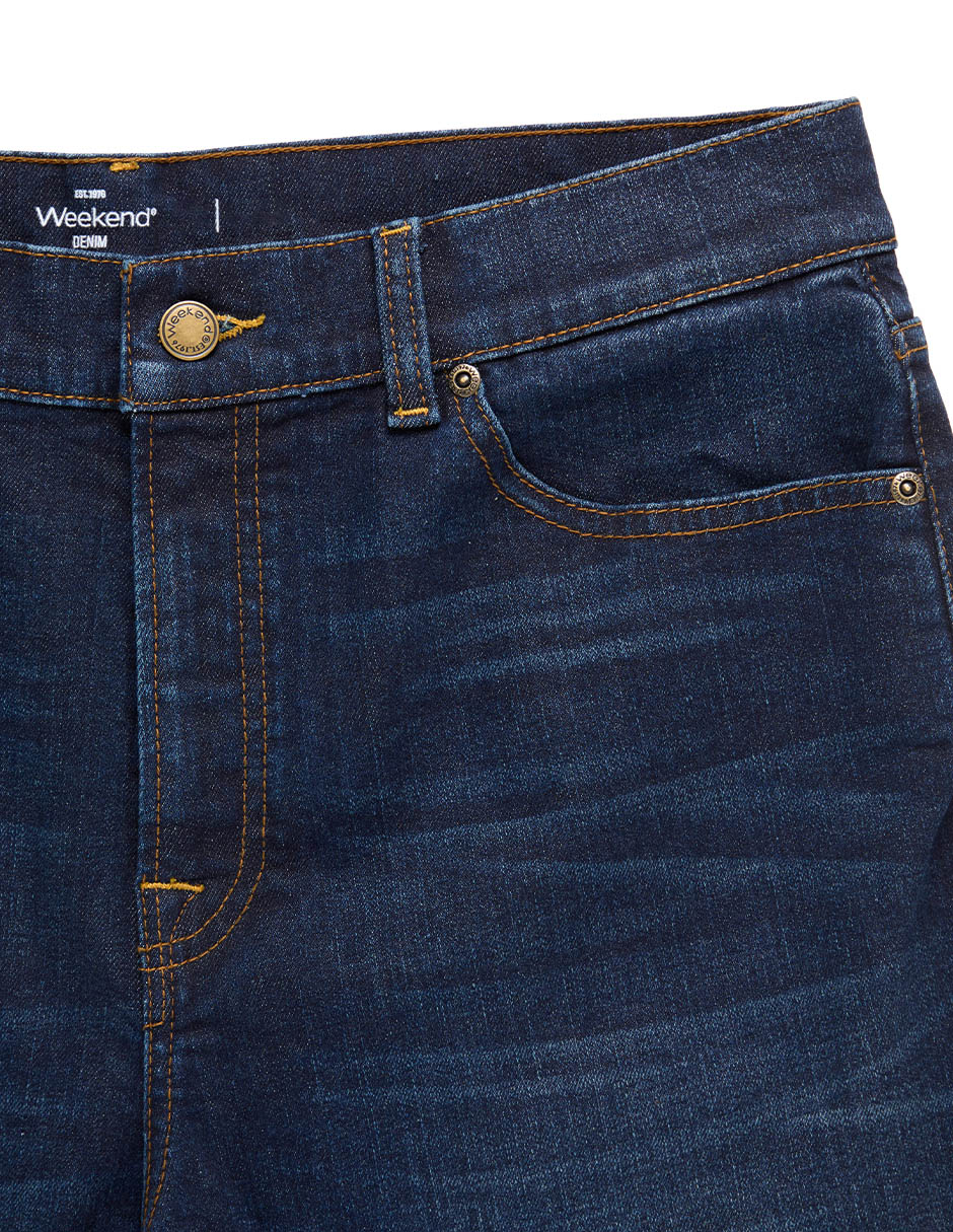 Jeans straight lavado obscuro para hombre 5