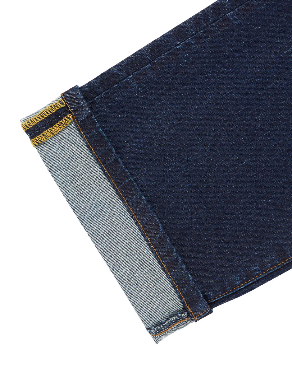 Jeans straight lavado obscuro para hombre 6