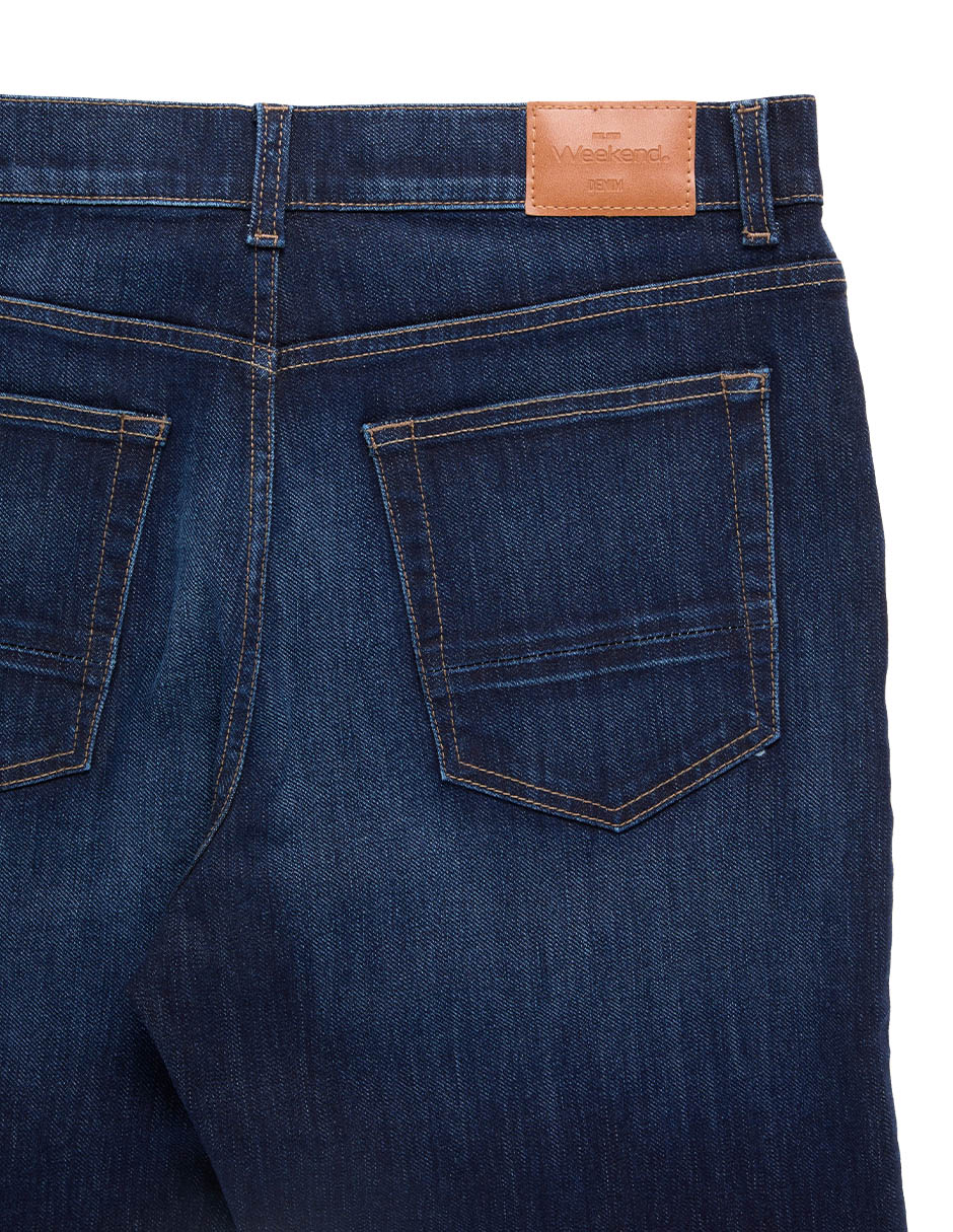 Jeans slim lavado obscuro para hombre 5