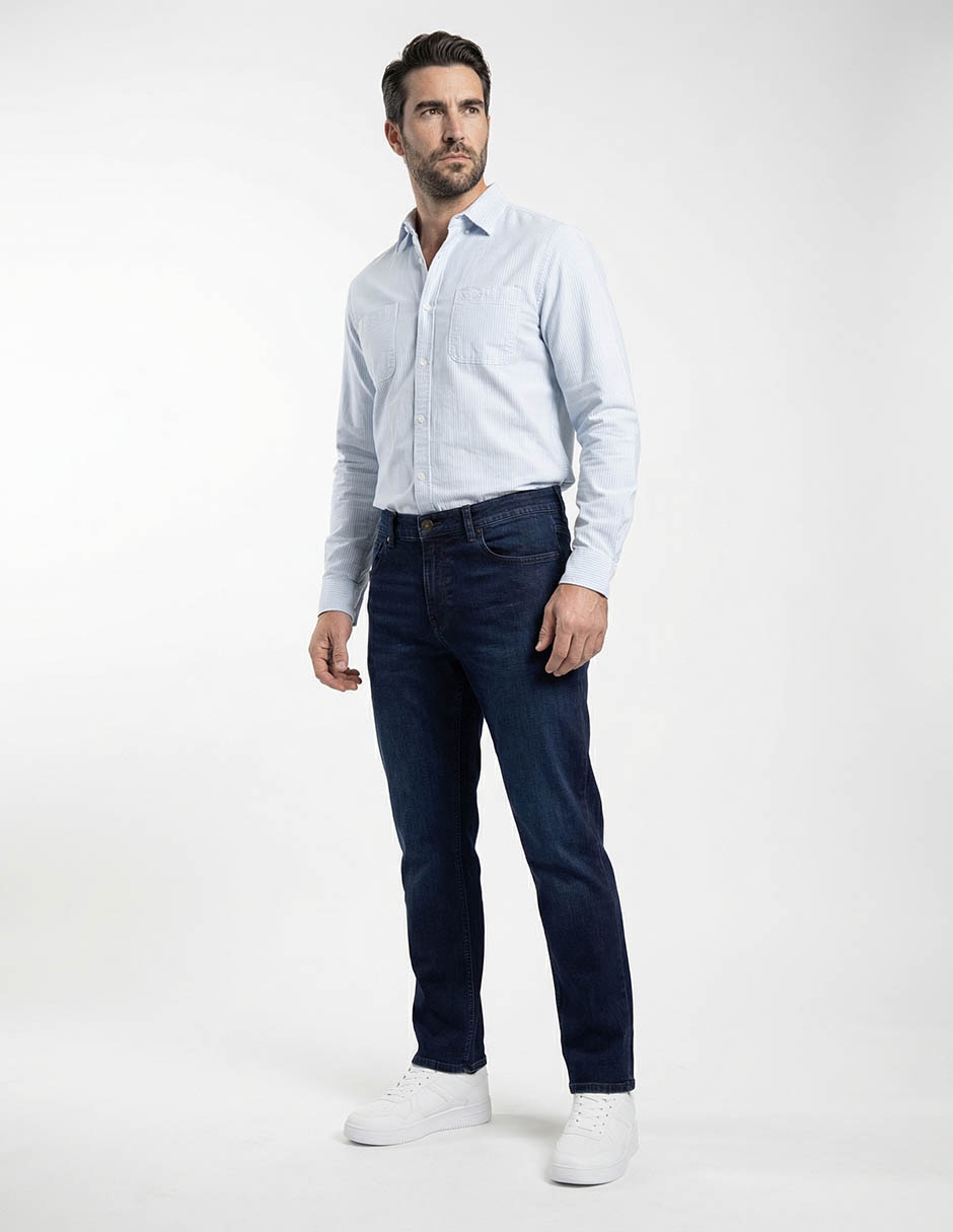 Jeans slim lavado obscuro para hombre 3